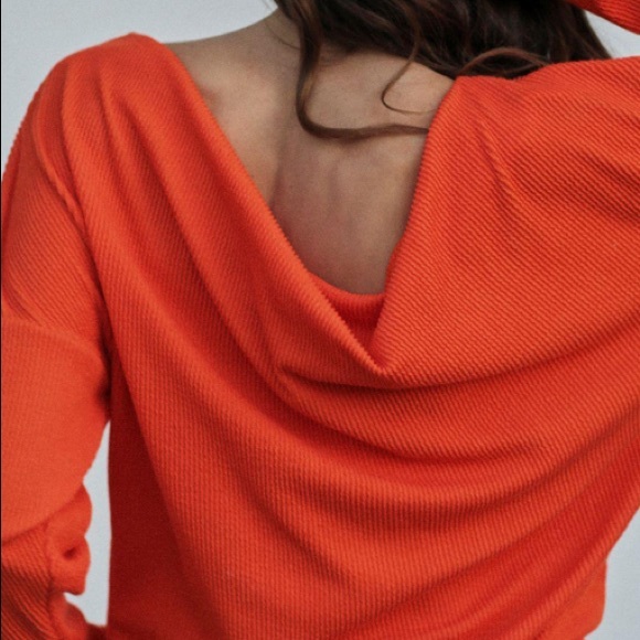 NWT ANTHRO Maeve Kasi Pullover Lightweight Sweater Tangerine Orange - Picture 4 of 16